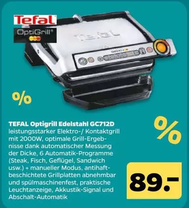 Tefal - OptiGrill Edelstahl GC712D