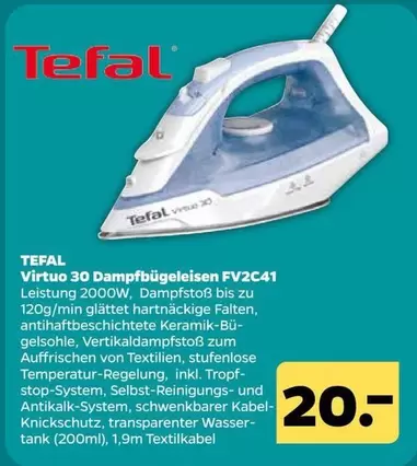 Tefal - Virtuo 30 Dampfbügeleisen FV2C41