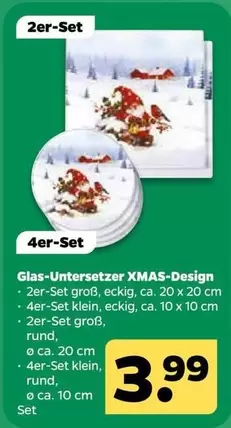 Glas-Untersetzer