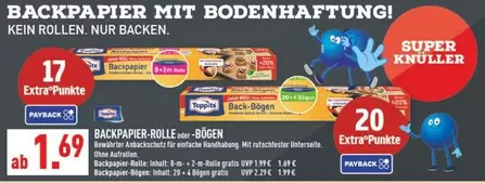 BACKPAPIER MIT BODENHAFTUNG!