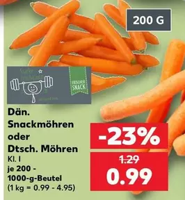 Dän. Snackmöhren oder Dtsch. Möhren