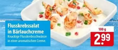 Flusskrebssalat in Bärlauchcreme