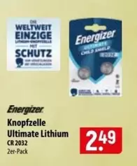 Energizer - Knopfzelle Ultimate Lithium CR 2032