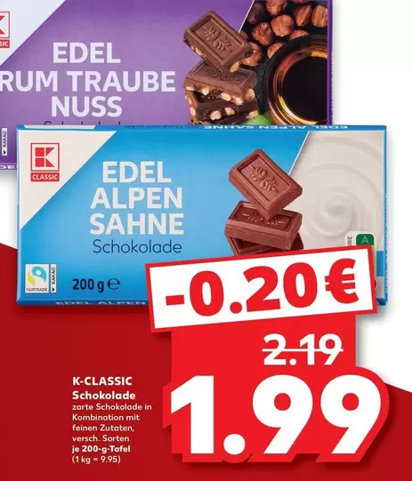 Fairtrade - Edel Alpen Sahne Schokolade