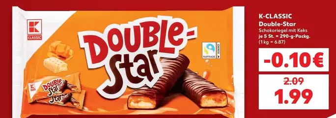 Fairtrade - Double-Star Schokoriegel mit Keks