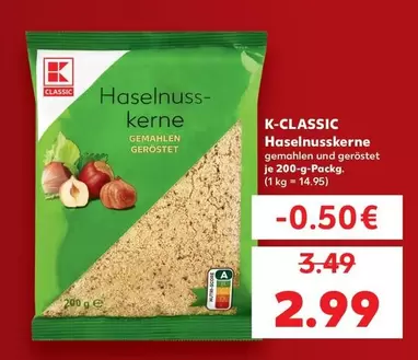 Haselnusskerne gemahlen geröstet