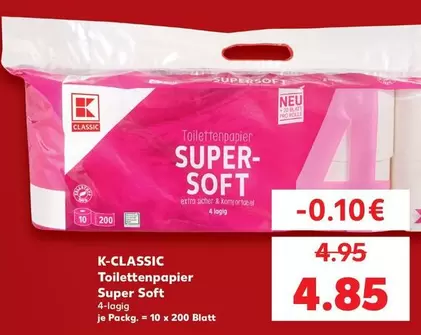 Toilettenpapier Super Soft 4-lagig