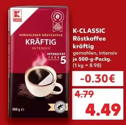 Gemahlener Röstkaffee Kräftig Intensiv