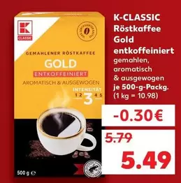 Gold - Röstkaffee  entkoffeiniert