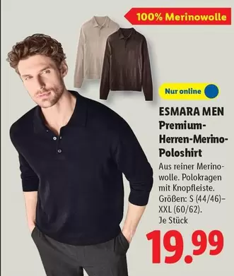Premium-Herren-Merino-Poloshirt