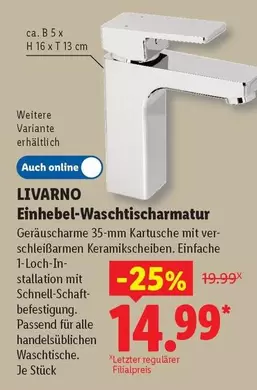 Einhebel-Waschtischarmatur