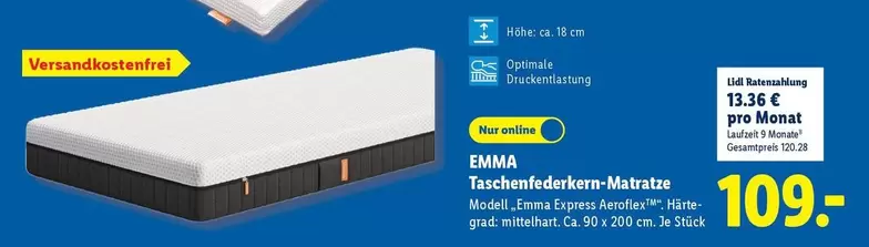 Taschenfederkern-Matratze