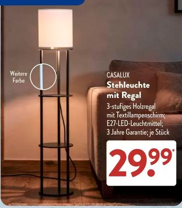 Stehleuchte mit Regal