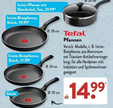 Tefal - Inicio-Pfanne mit Glasdeckel, Set