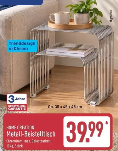 Metall-Beistelltisch