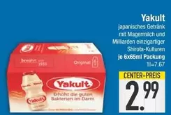japanisches Getr
k mit Magermilch und Milliarden einzigartiger Shirota-Kulturen