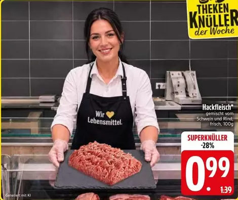 Hackfleisch gemischt vom Schwein und Rind