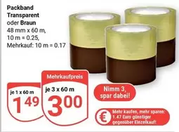 Braun - Packband Transparent oder