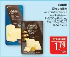 Käsescheiben verschiedene Sorten und Fettstufen