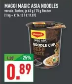 Maggi - MAGIC ASIA NOODLE CUP BEEF TASTE