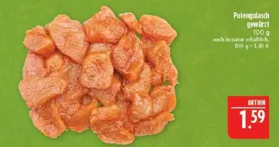 Putengulasch gewürzt