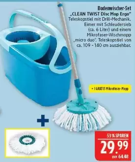 Bodenwischer-Set "CLEAN TWIST Disc Mop Ergo"
