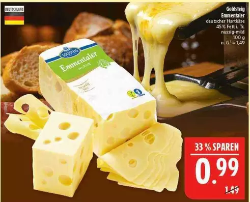 Emmentaler deutscher Hartkäse