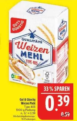 Weizen Mehl Type 405