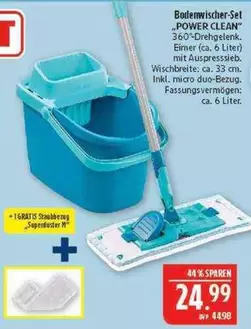 Bodenwischer-Set "POWER CLEAN" 360°-Drehgelenk