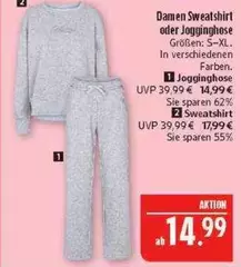 Damen Sweatshirt oder Jogginghose