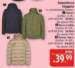 Damen/Herren Steppjacke