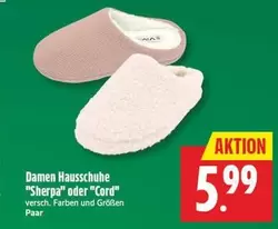 Damen Hausschuhe "Sherpa" oder "Cord"