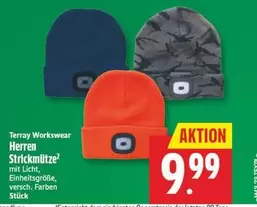 Herren Strickmütze mit Licht