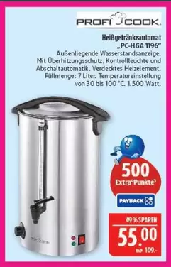 Heißgetränkeautomat "PC-HGA T196"