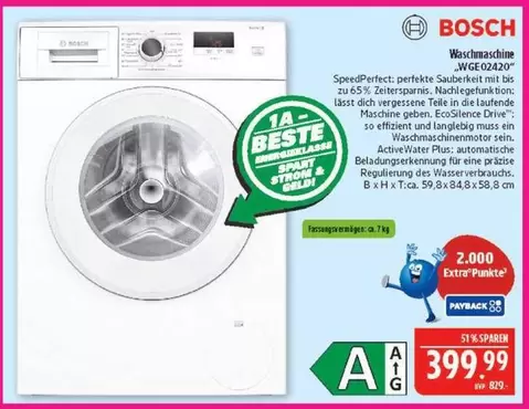 Bosch - Waschmaschine WGE02420