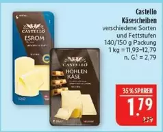 Käsescheiben verschiedene Sorten und Fettstufen