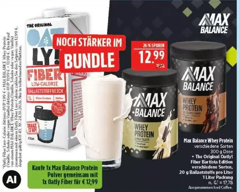 Oatly - Max Balance Whey Protein +  Fiber