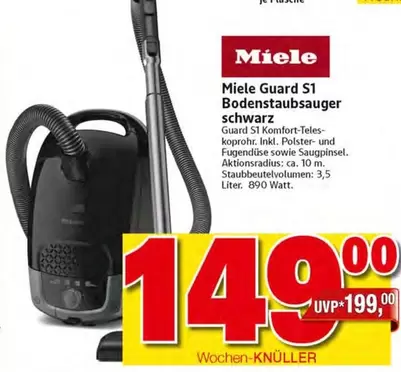 Miele - Bodenstaubsauger schwarz