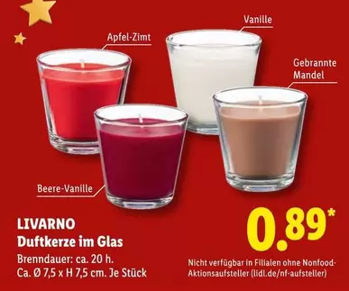 Duftkerze im Glas