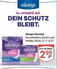 Always - DEIN SCHUTZ BLEIBT.