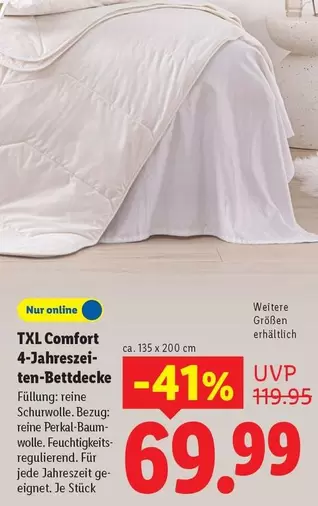 Comfort - TXL 4-Jahreszeitendecke