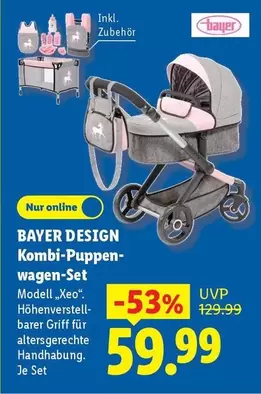 Kombi-Puppenwagen-Set