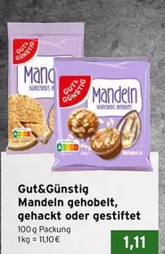 Mandeln gehobelt, gehackt oder gestiftelt