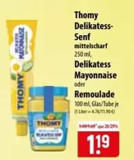 Delikatess-Senf mittelscharf oder Remoulade