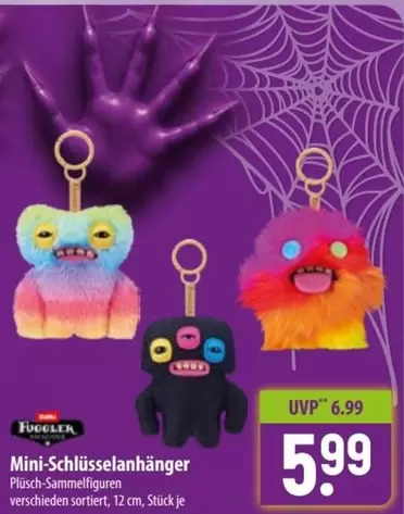 Mini-Schlüsselanhänger Plüsch-Sammelfiguren