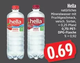 Hella - natürliches Mineralwasser mit Fruchtgeschmack
