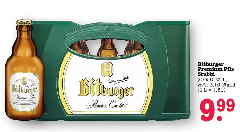 Bitburger - Premium Pils Stubbi
