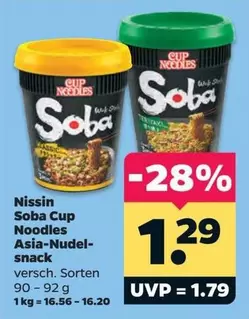 Soba Cup Noodles Asia-Nudel-snack
