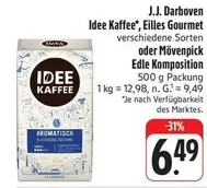 Gourmet - Idee Kaffee*, Eilles verschiedene Sorten oder Mövenpick Edle Komposition