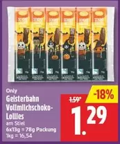 Vollmilchschoko-Lollies am Stiel